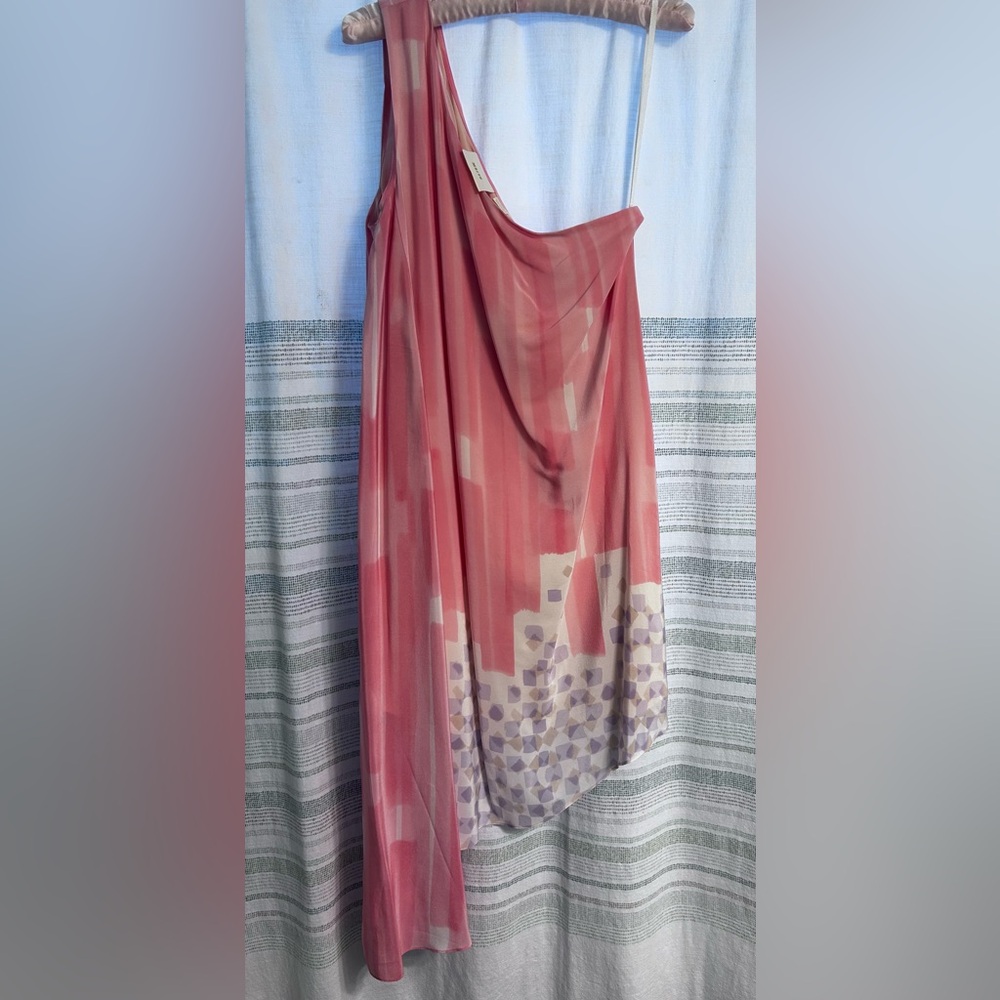 Anthropologie | Maeve Blush Pink Dress with Abstract Design | Size 10 | NWT